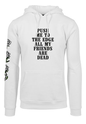 PUSH ME HOODY - Mikina s kapucí - white