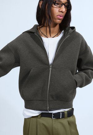SIMON SCUBA ZIP - Hoodie - off black melange