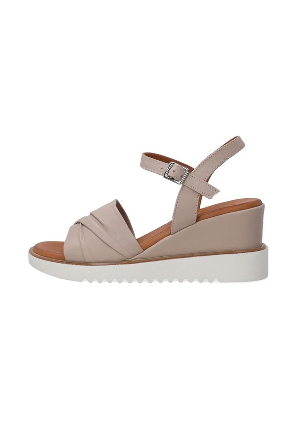 Plateausandalette - beige