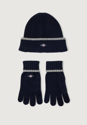 ESSENTIAL BEANIE AND GLOVE SET UNISEX - Fingerhandschuh - marine