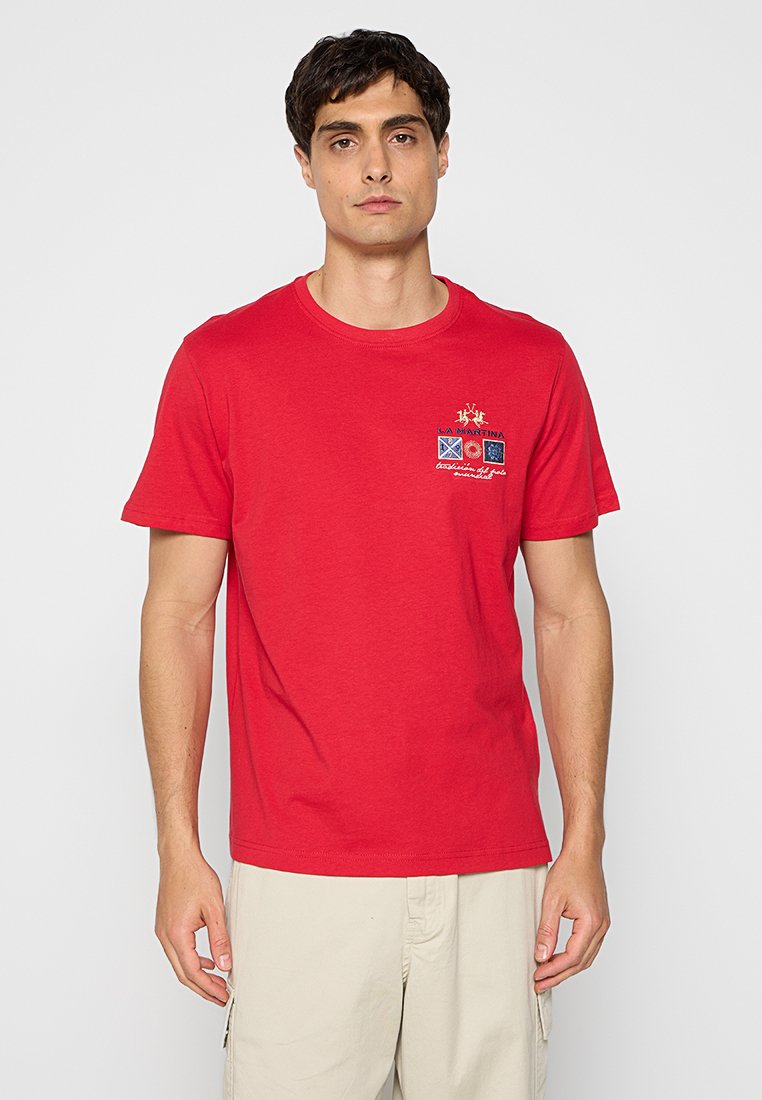 LA MARTINA T-shirt print rood LA MARTINA T-shirt print rood