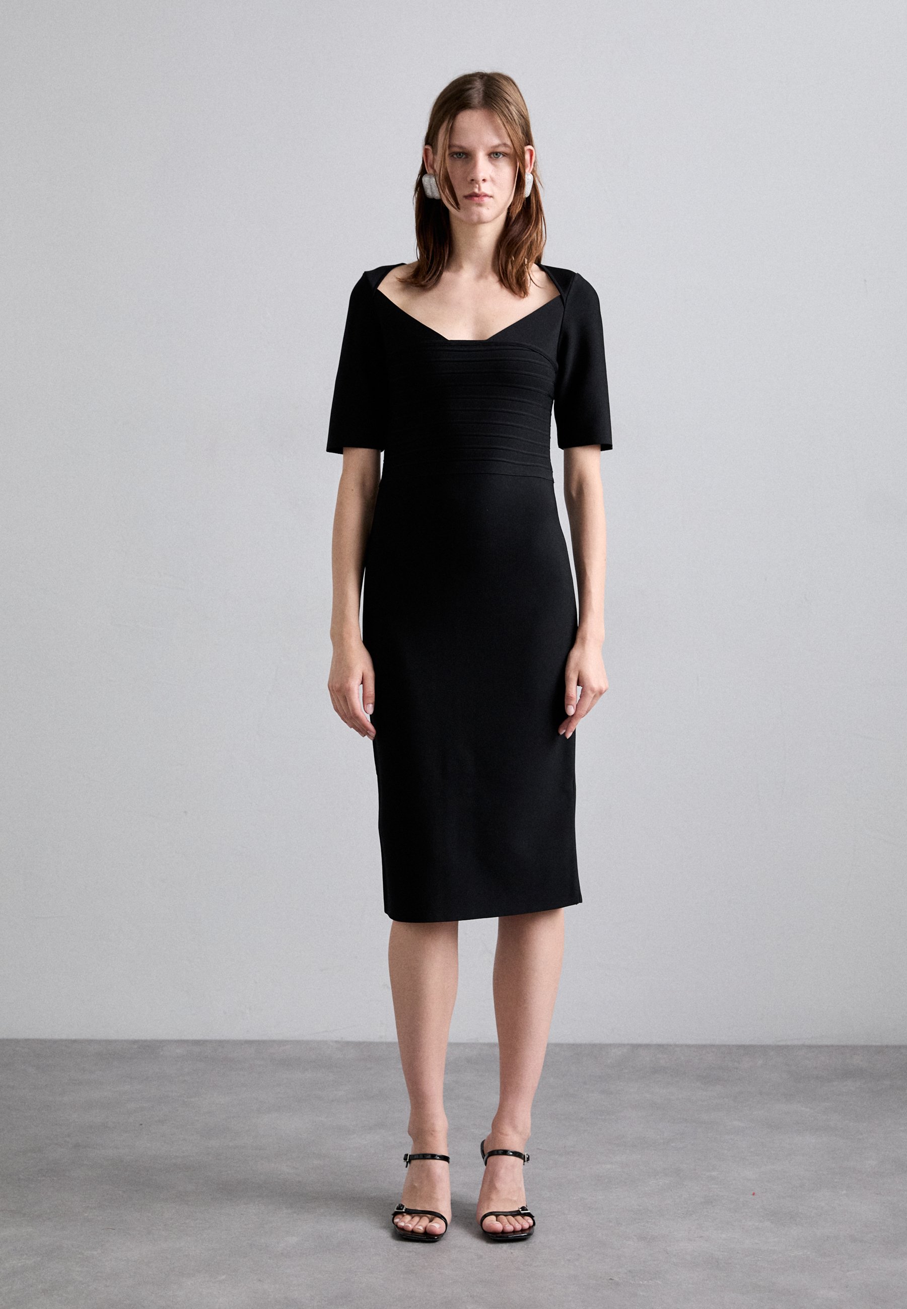 princess polly baby blue dress Black Principles Broderie Pocket Detail Midi Shirt Dress main image 1