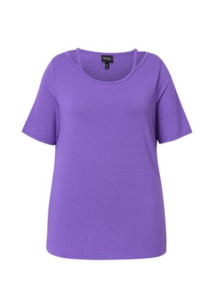 Ulla Popken, NECKLINE SHORT SLEEVE  - T-shirts basic - purple