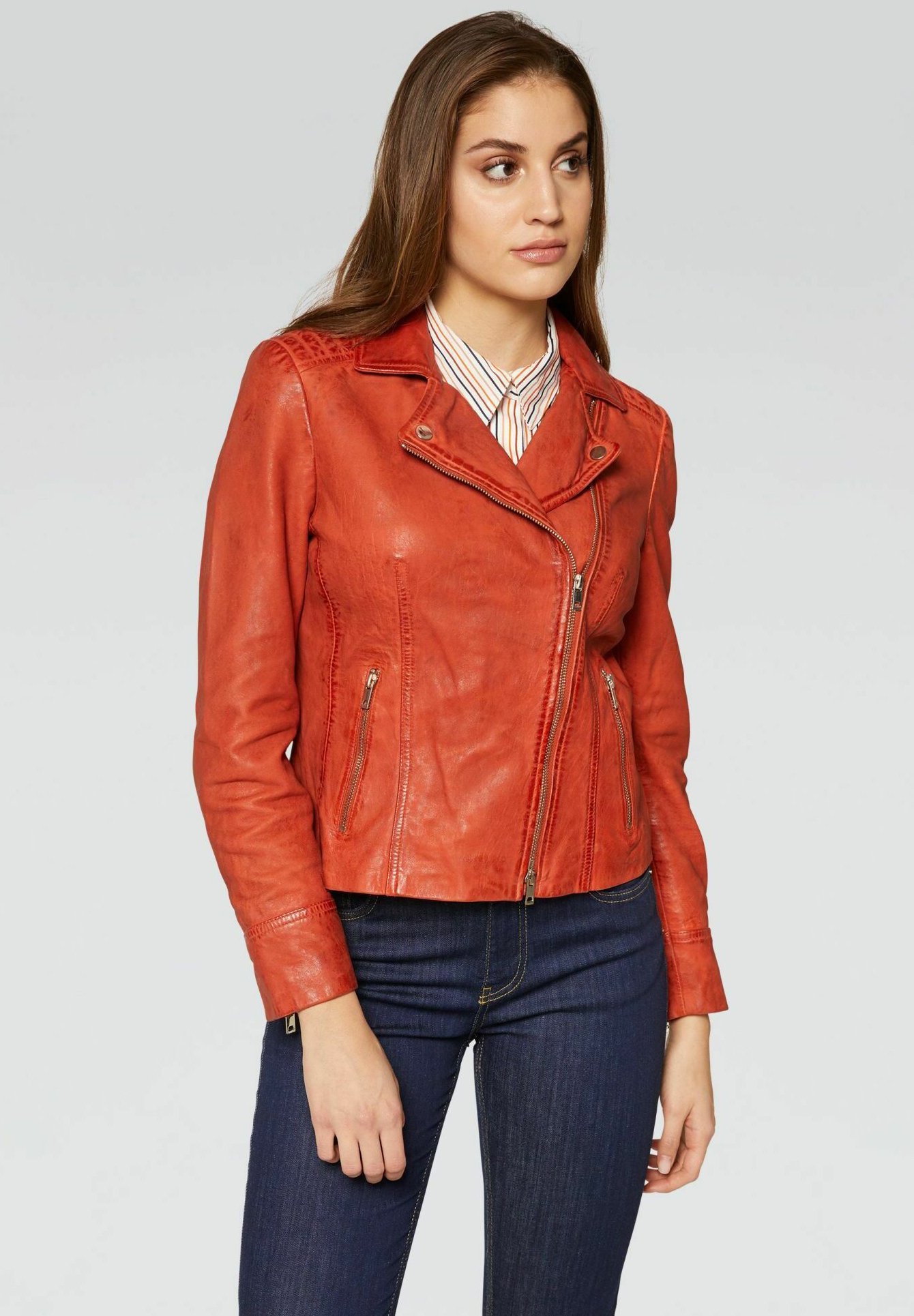 Conbipel Giacca di pelle - rosso - Zalando.it