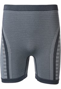 Svarta och grå mönstrade herridrottsshorts med en åtsittande design. Har en mjuk midja och en subtil textur genom hela tyget.