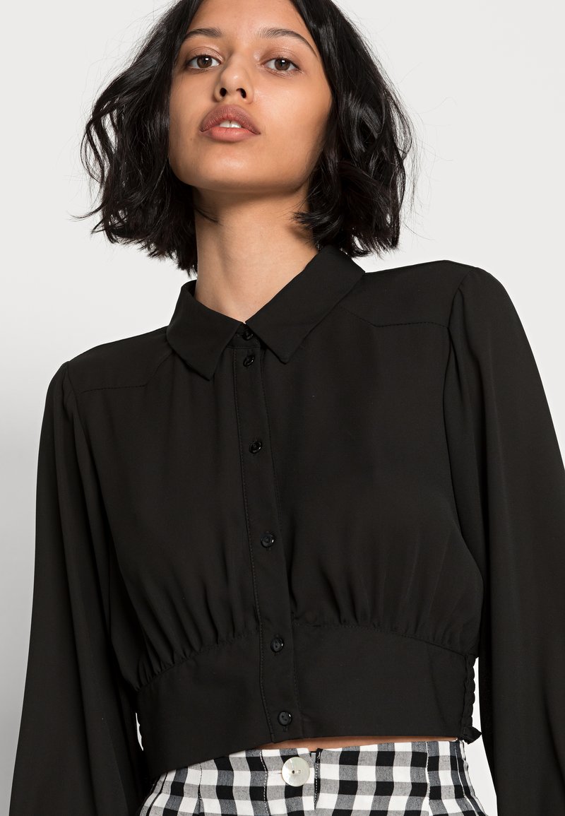 Damen Kleider | Vero Moda VMLEAH LS CROP SHIRT Hemdbluse black/schwarz - CN95771 Damen Kleider | Vero Moda VMLEAH LS CROP SHIRT Hemdbluse black/schwarz - CN95771