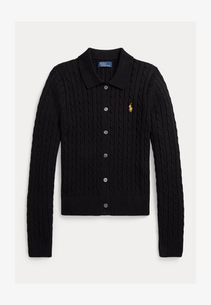 Polo Ralph Lauren CABLE-KNIT COTTON CARDIGAN - Cardigan - black