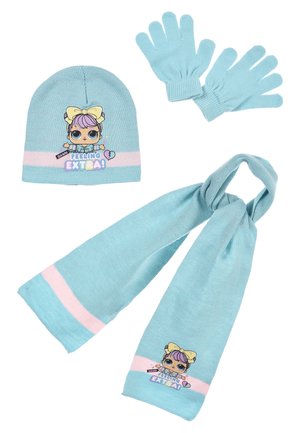 SET 3-TLG - Scarf - blau