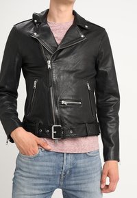 AllSaints Skinnjacka - black