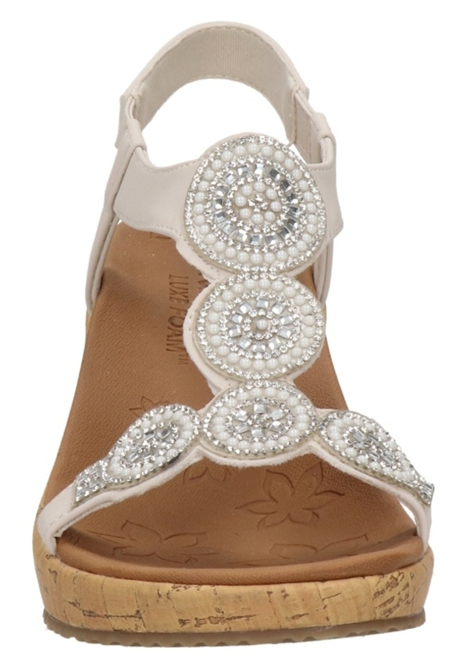 Skechers BEVERLEE - Sandalen met sleehak - wit/crème - Zalando.be