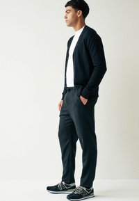 Next REGULAR FIT LINEN STRAIGHT LEG DRAWSTRING - Chino - black