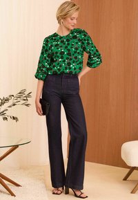 Love & Roses PUFF SLEEVE TRIM DETAIL - Blūze - green