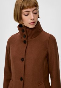 s.Oliver MANTEL MIT TWILL STRUKTUR - Mantel - zimt