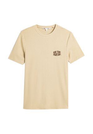 SLIM FIT - T-shirts print - beige