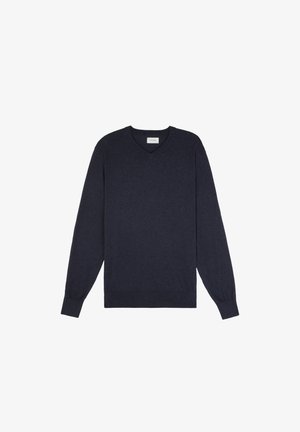 Scalpers, SCALPERS SCSKULL V NECK TRICOT - Jersey de punto - navy