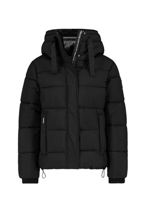 MIT ABNEHMBARER KAPUZE UND STEPPDESIGN - Winter jacket - schwarz
