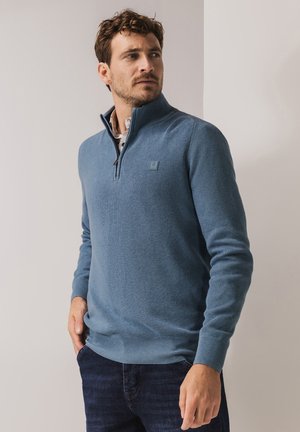 State of Art HALF ZIP - Strickpullover - blauw