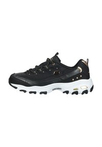 D'LITES - Matalavartiset tennarit - black duraleather gold trim