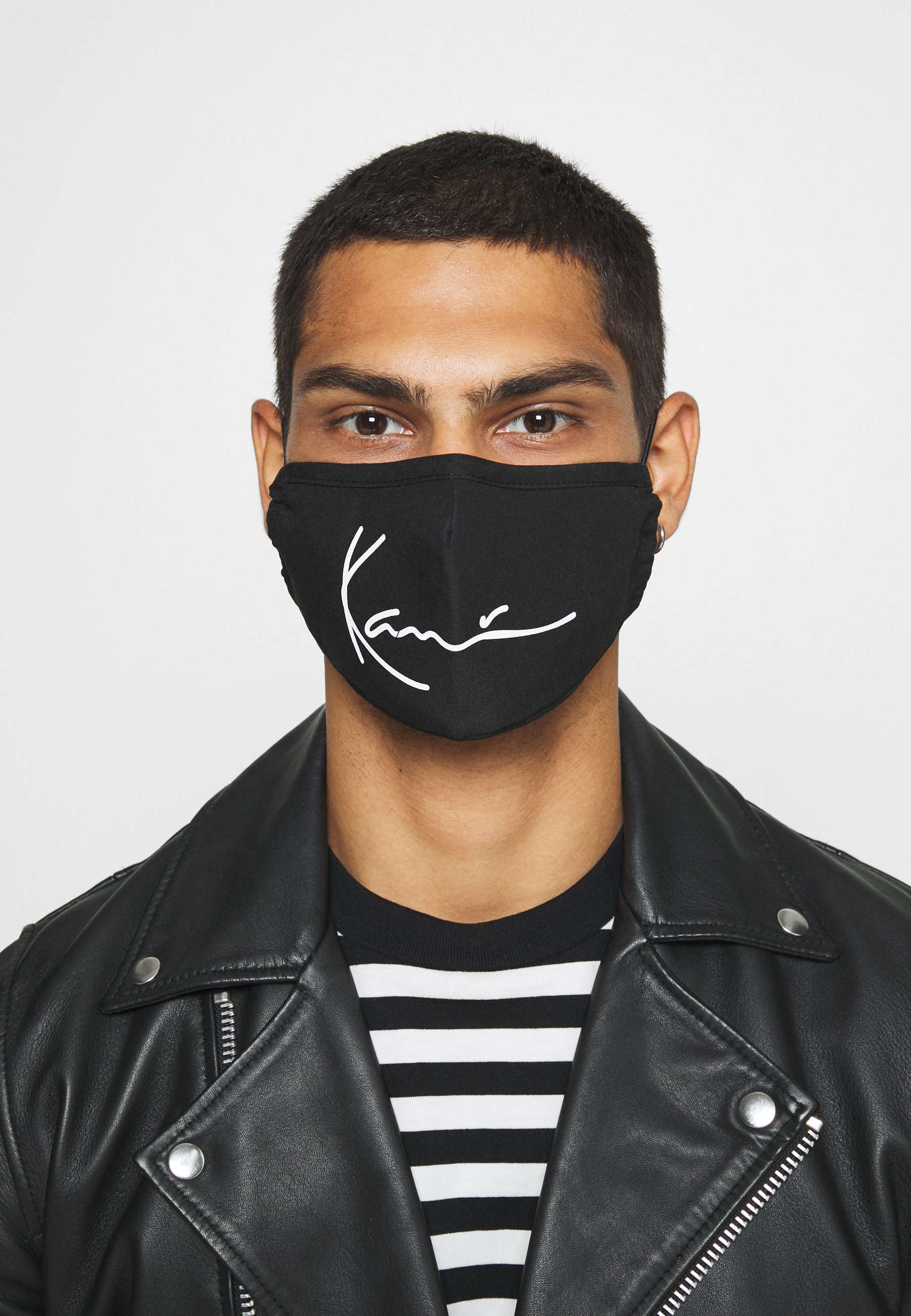 Karl Kani SIGNATURE FACE MASK - Stoffen mondkapje - black/zwart - Zalando.nl