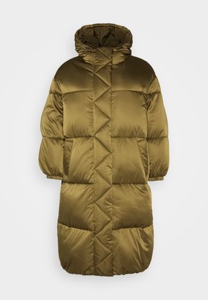 Tommy Jeans Curve LONG PUFFER - Vinterkåpe / -frakk - drab olive green