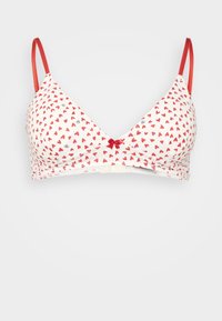 HEART TRIANGLE BRALETTE - Trīsstūrveida krūšturis - white/red