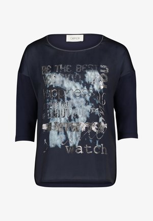 Long sleeved top - dunkelblau/grau