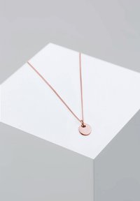 Elli PLATE CIRCLE BASIC - Collana - pink gold-coloured