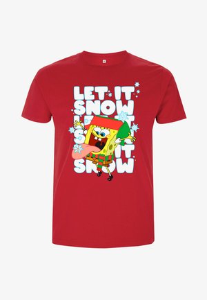 Henry Tiger, SPONGEBOB SQUAREPANTS LET IT SNOW - T-shirts print - red