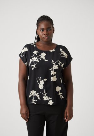 Vero Moda Curve, VMNEWHALLIE NEW - T-shirt imprimé - black/paya