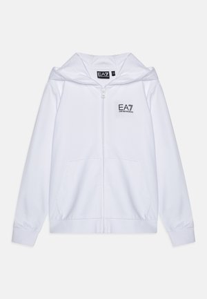 UNISEX - Športna jopa s kapuco na zadrgo - white