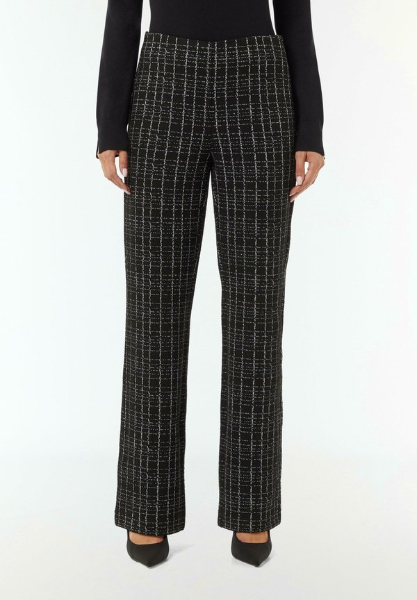 BOUCLÉ - Stoffhose - schwarz