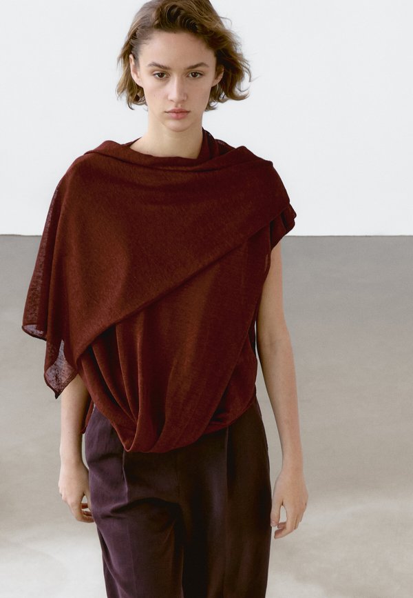 FLOWING - Blouse - bordeaux