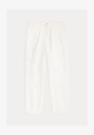 Polo Ralph Lauren, LATEEF RELAXED FIT PLEATED LINEN PANT - Nohavice - ceramic white