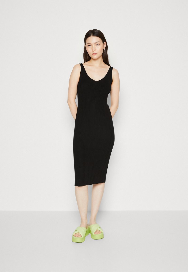 Selected Femme SLFTRIXIE NEW MIDI DRESS Jumper dress black