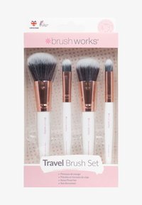 Brushworks BRUSHWORKS WHITE & GOLD TRAVEL MAKEUP BRUSH SET - Make-up Brush Set - white & gold
