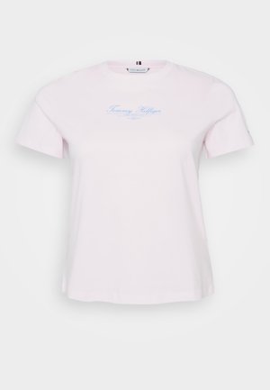 Tommy Hilfiger Curve SCRIPT TEE  - T-shirt print - light pink