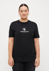 Calvin Klein Jeans - PLUS SHADOW GRAPHIC REGULAR TEE - Print T-shirt - black Thumbnail Image 1