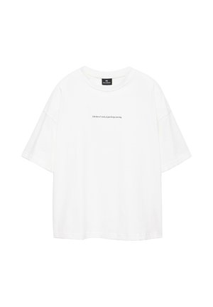 PULL&BEAR, BOXY-FIT RESTAURANT GRAPHIC - T-SHIRT - T-shirt imprimé - white
