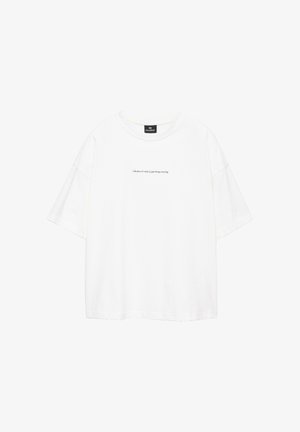 PULL&BEAR, BOXY-FIT RESTAURANT GRAPHIC - T-SHIRT - T-shirt imprimé - white