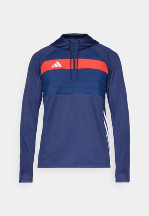 adidas Performance TIRO25 ESSENTIALS WINTERIZED TRAINING TOP MEN - Jersey con capucha - team navy blue/red/white