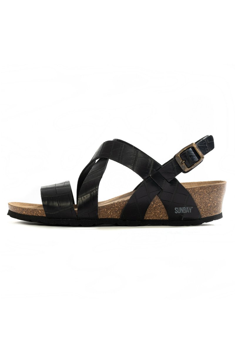 SUNBAY Sandalen met sleehak black/zwart Zalando.be