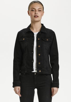 Jeansjacke - black vintage wash