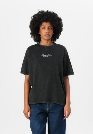 SCRIPT TEE - Apdrukāts T-krekls - jet black
