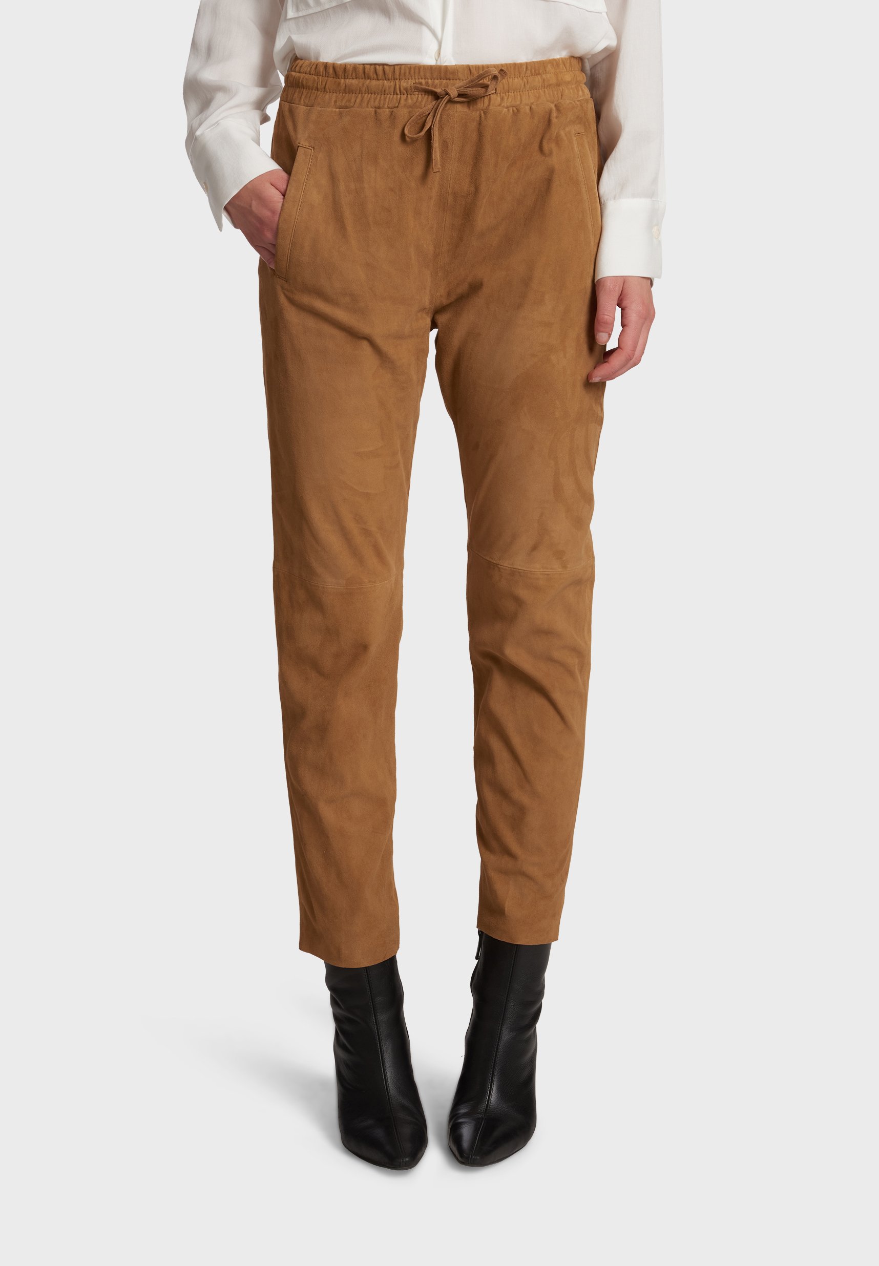 Oakwood GIFT - Pantalón de cuero - camel - Zalando.es