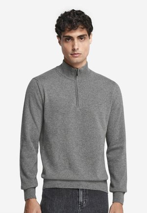 MIT REISSVERSCHLUSSEINSATZ AUS ULTRASOFT - Maglione - grau  grey