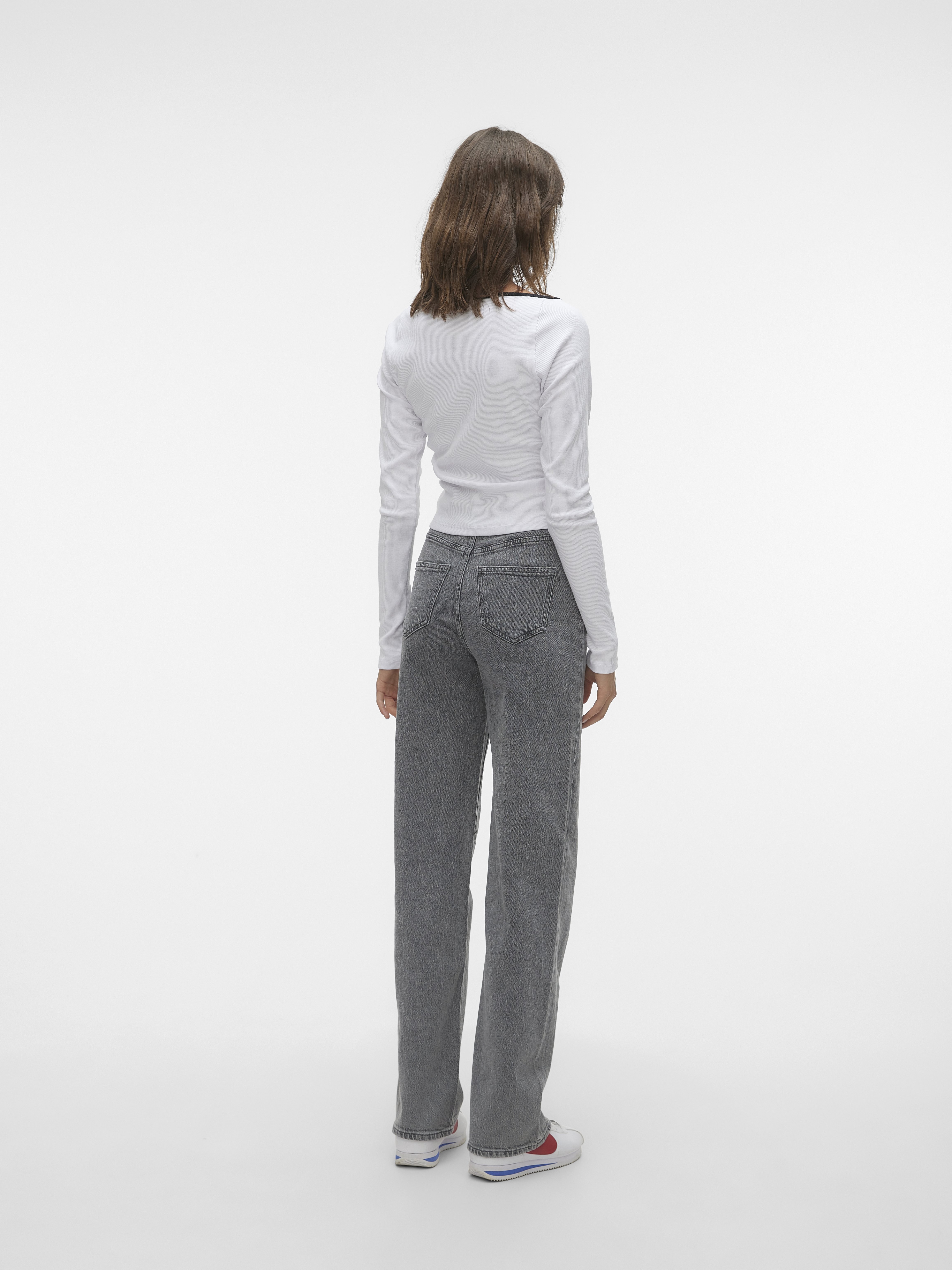 Vero Moda VMTESSA WIDE - Tiesaus kirpimo džinsai - medium