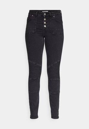 ONLY ONLBLUSH BIKER ANA - Jeans Skinny Fit - washed black