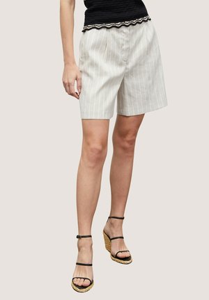 Motivi IN LINO GESSATI LUREX - Shorts - beige