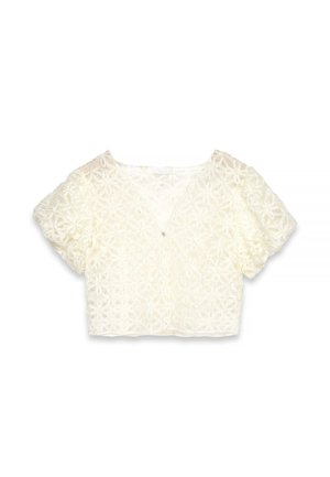 NA-KD, PUFF SLEEVE FLOWER  - Pluus - white