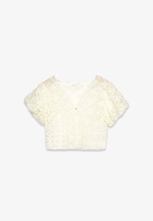 NA-KD, PUFF SLEEVE FLOWER - Pluus - white